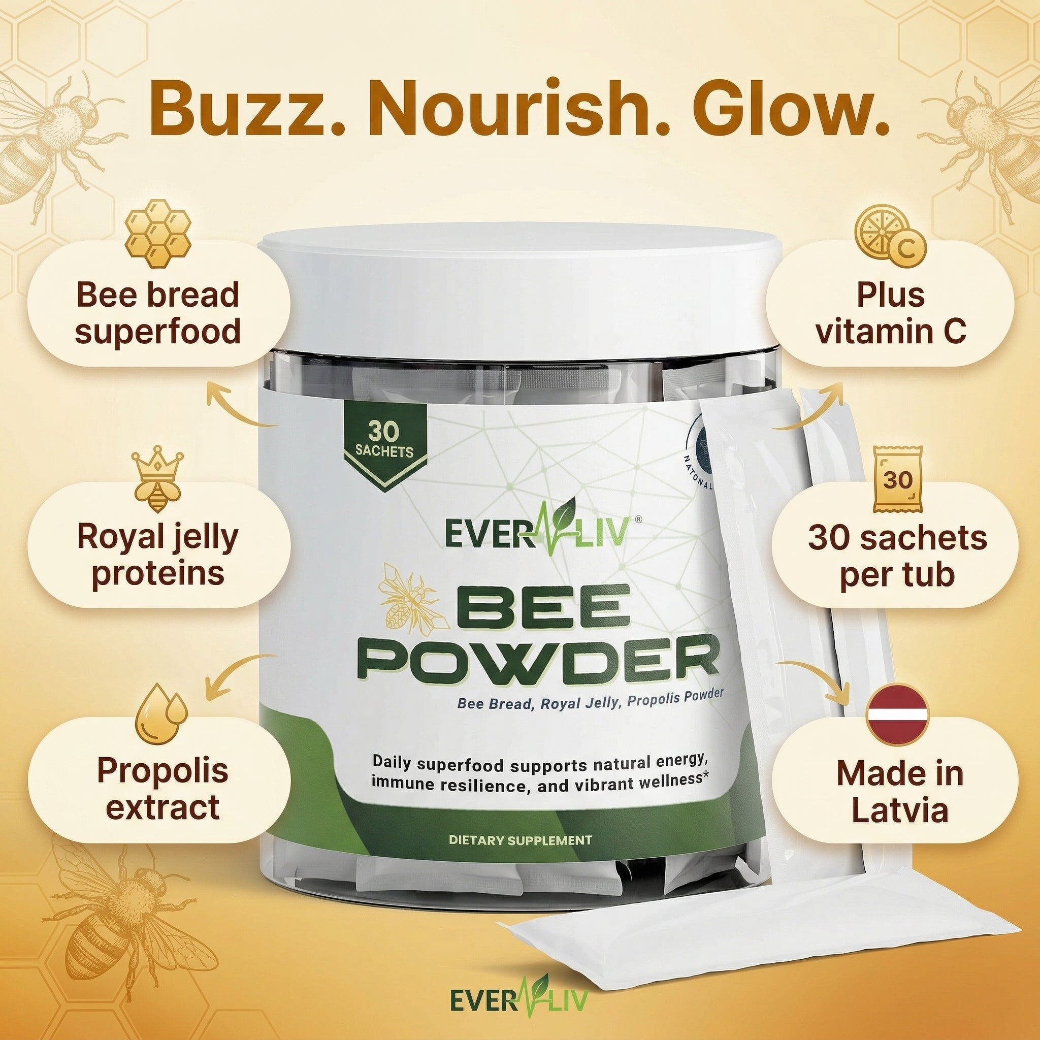 EverLiv Bee Bread Powder - EverLiv LLC