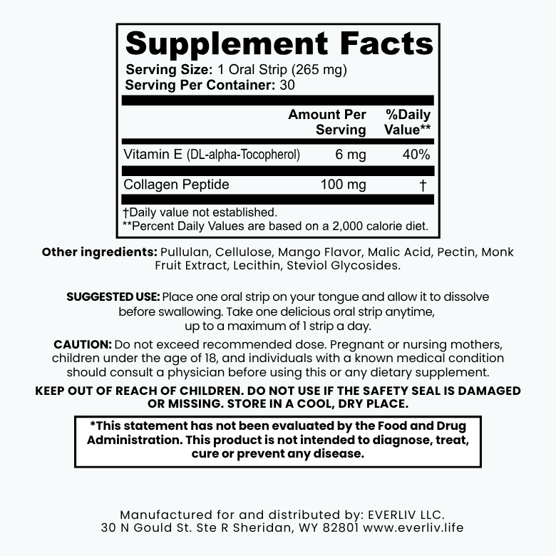 EverLiv Collagen Strips - EverLiv LLC