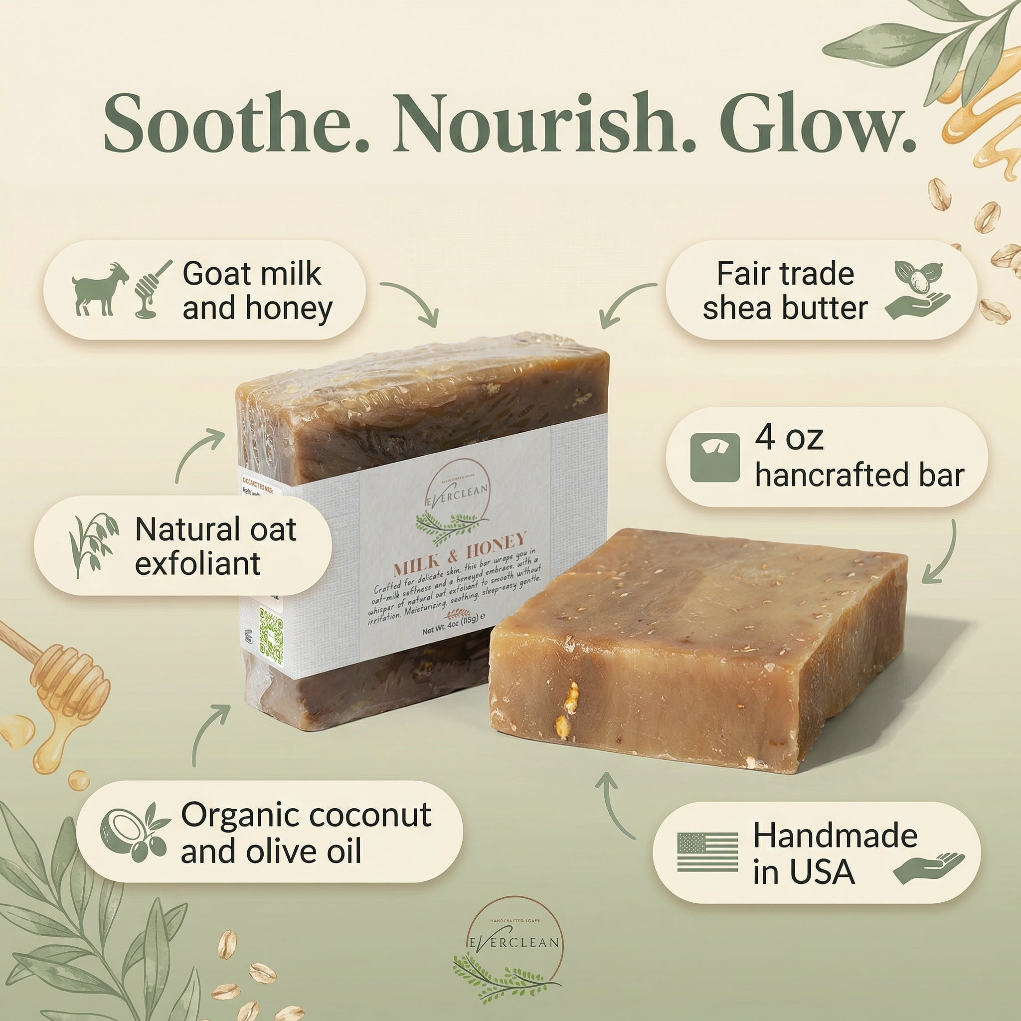 EverLiv Milk & Honey Soap - EverLiv LLC