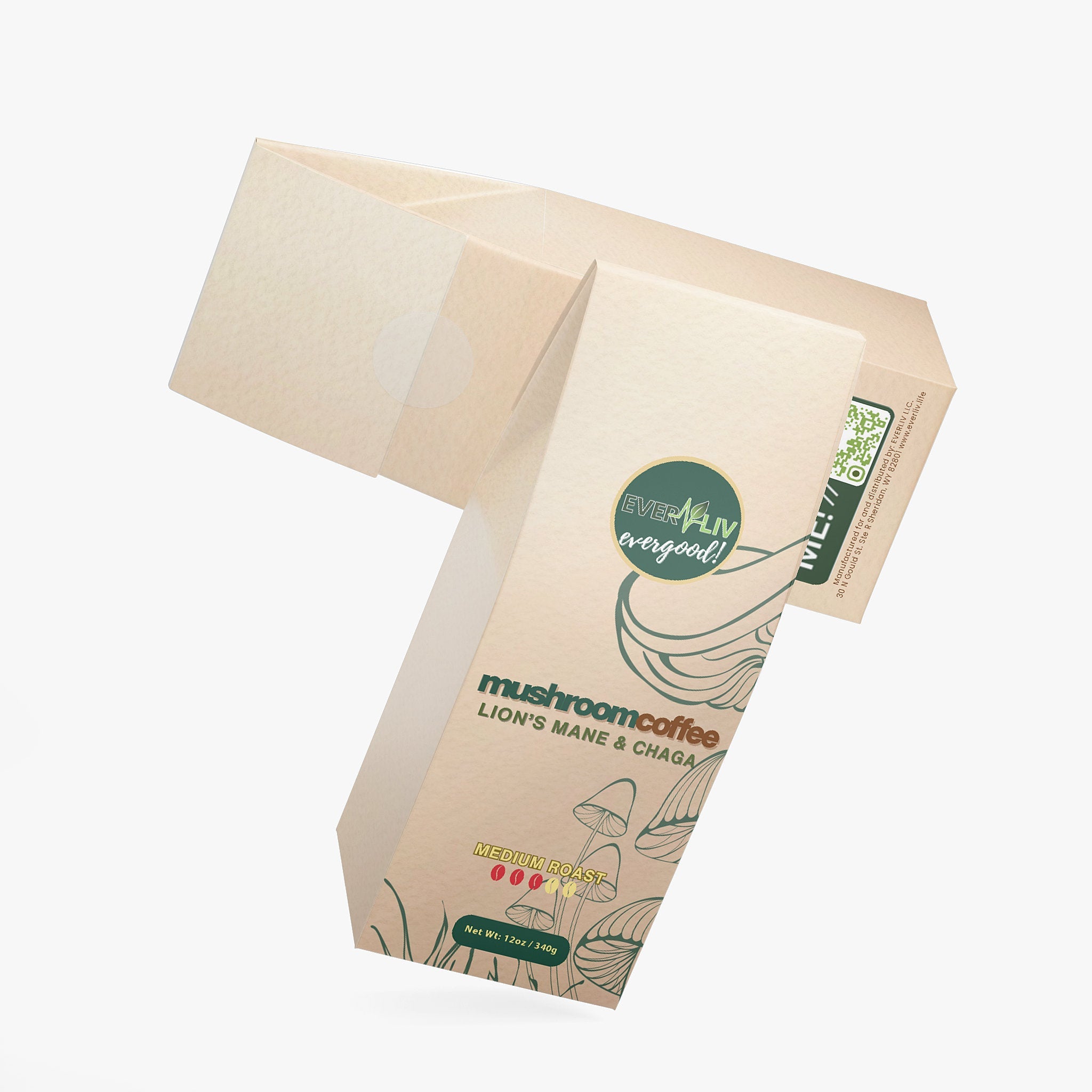 EverLiv Mushroom Coffee (Medium Roast) - EverLiv LLC