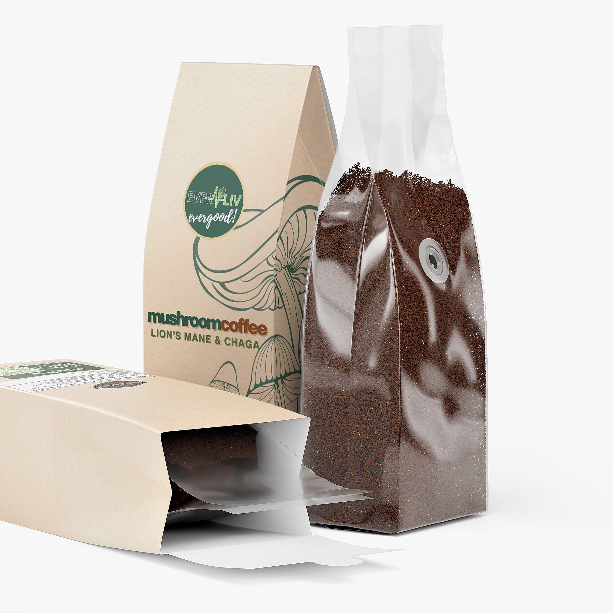 EverLiv Mushroom Coffee (Medium Roast) - EverLiv LLC