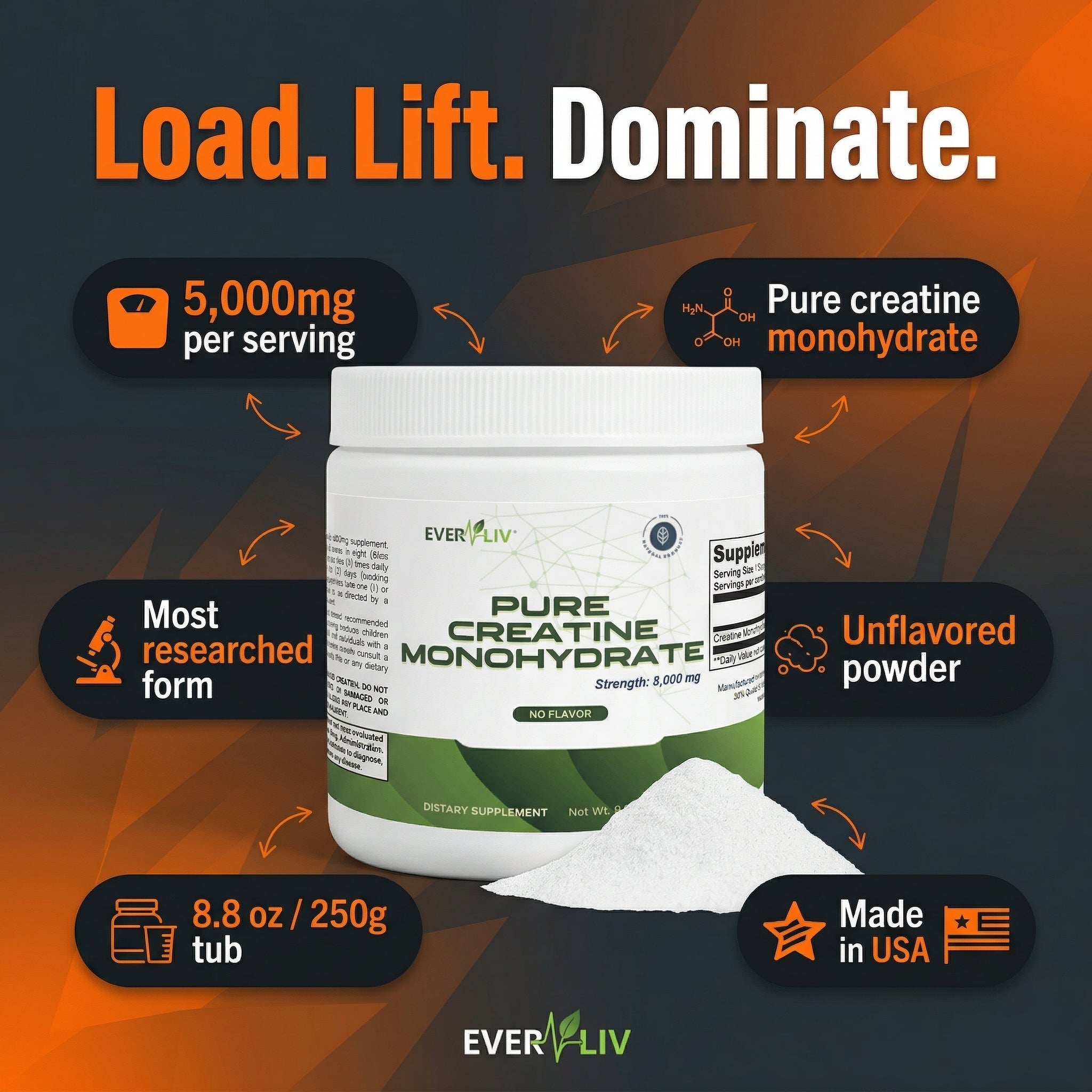EverLiv - Pure Creatine Monohydrate - EverLiv LLC