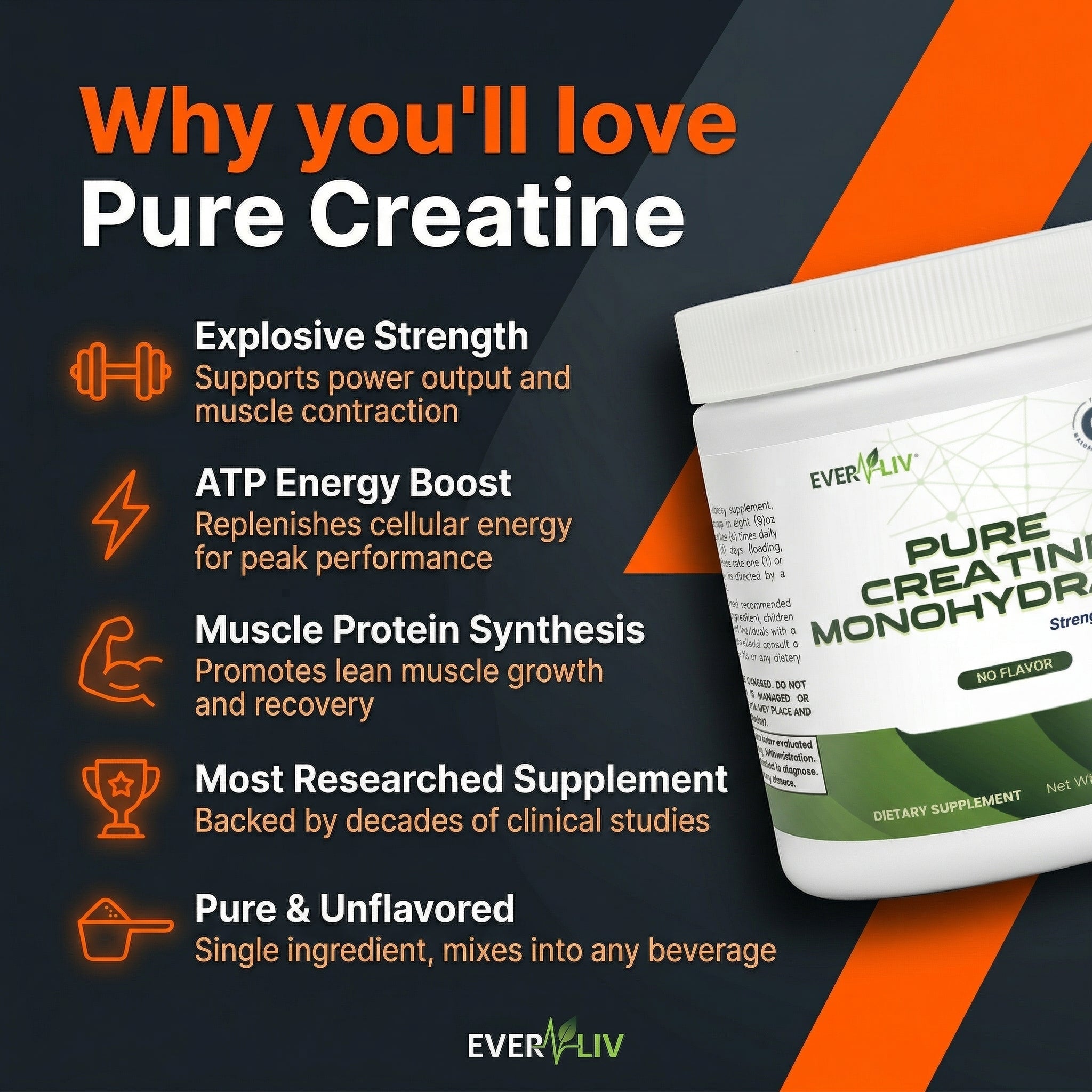 EverLiv - Pure Creatine Monohydrate - EverLiv LLC