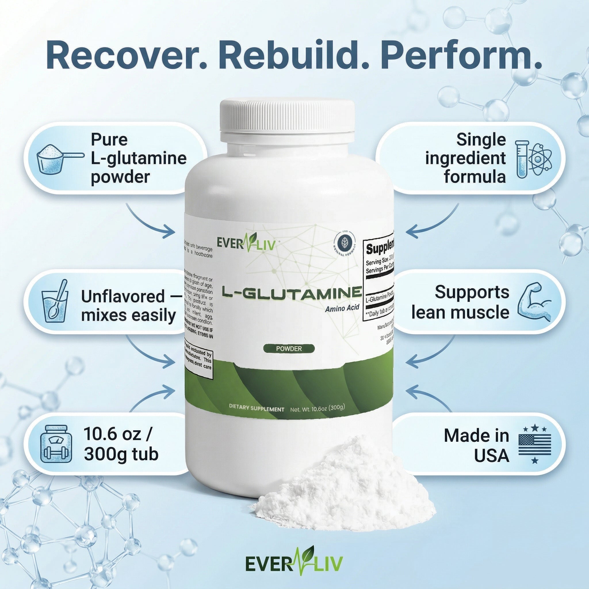 EverLiv Pure L - Glutamine Powder - EverLiv LLC