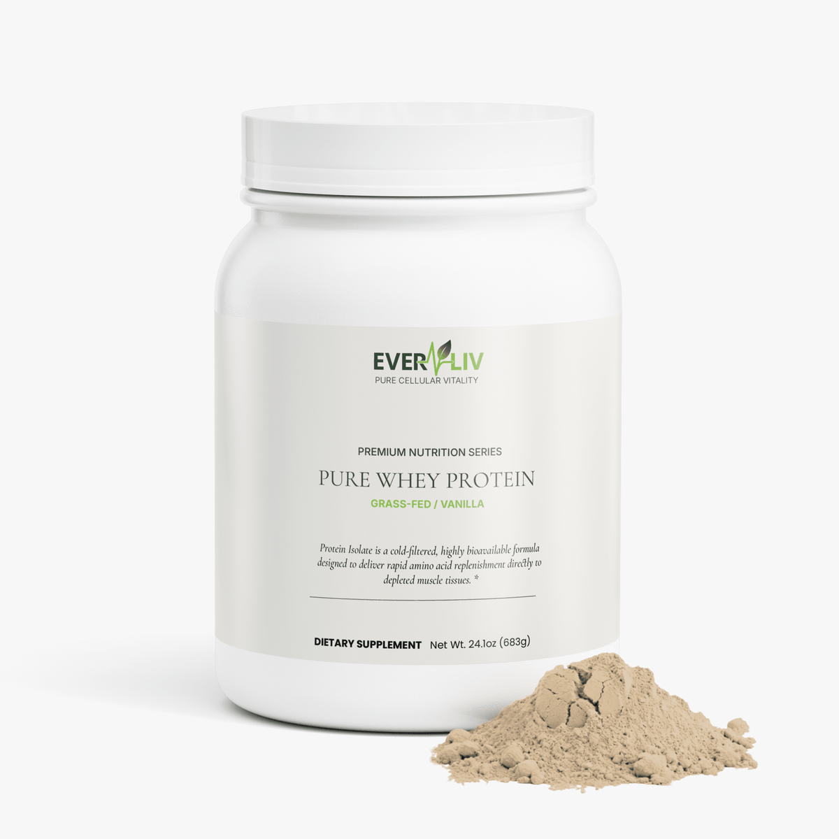 EverLiv Pure Whey Protein Isolate (Vanilla) - EverLiv LLC