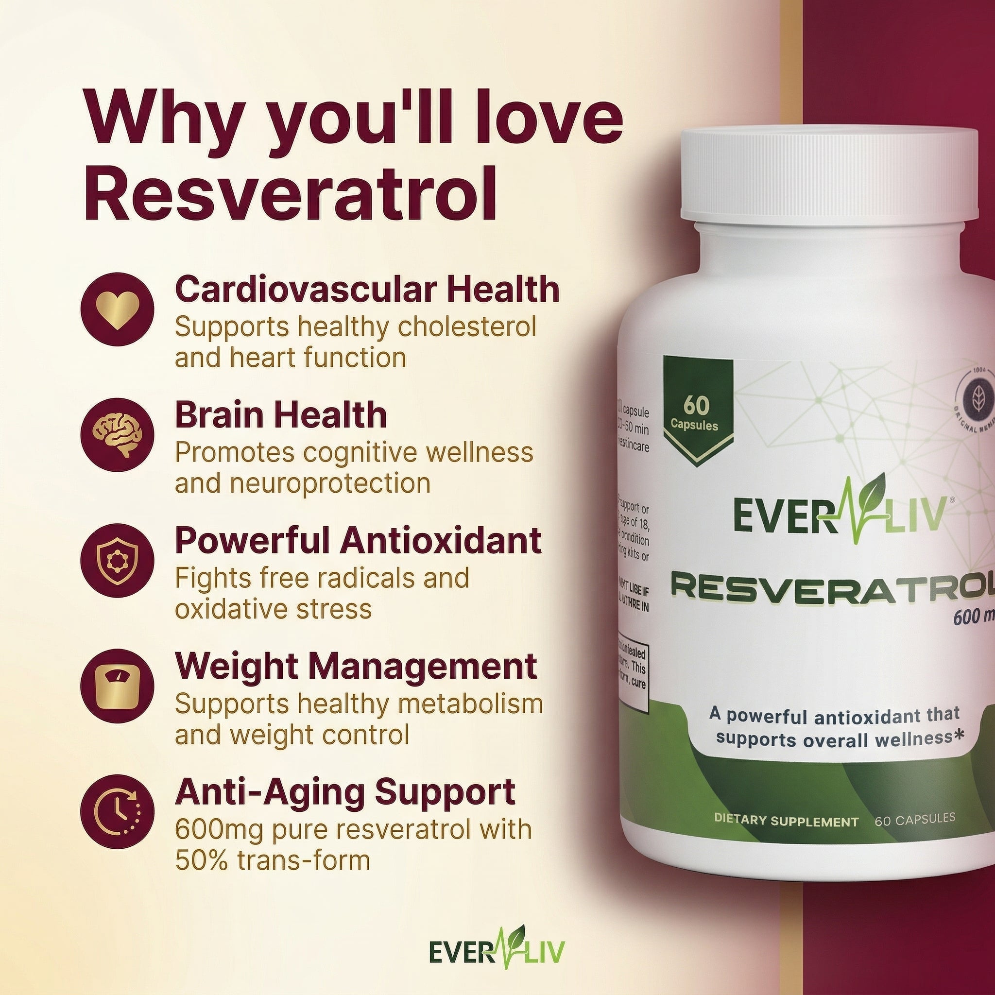 EverLiv Resveratrol 600mg - EverLiv LLC