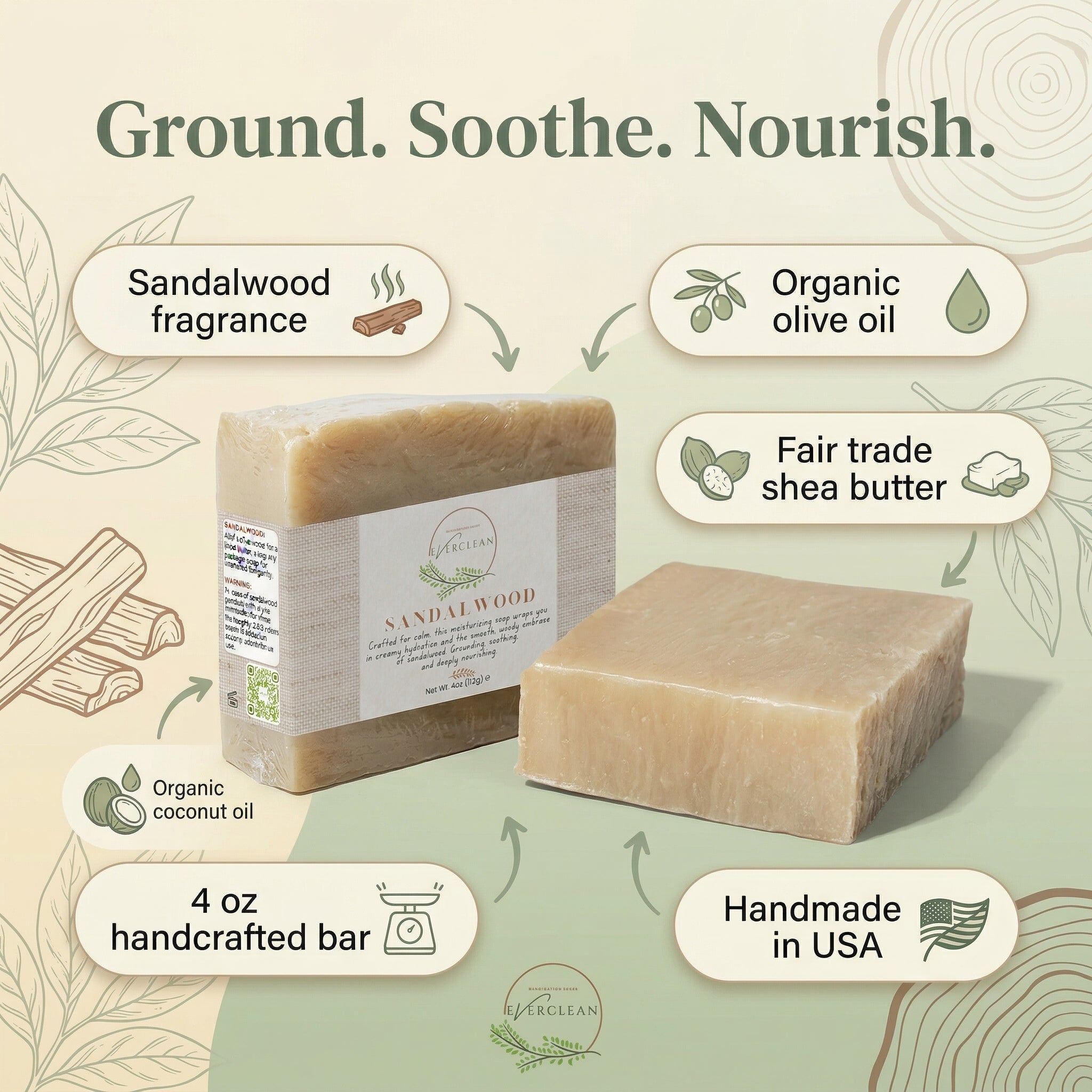 EverLiv Sandalwood Soap - EverLiv LLC