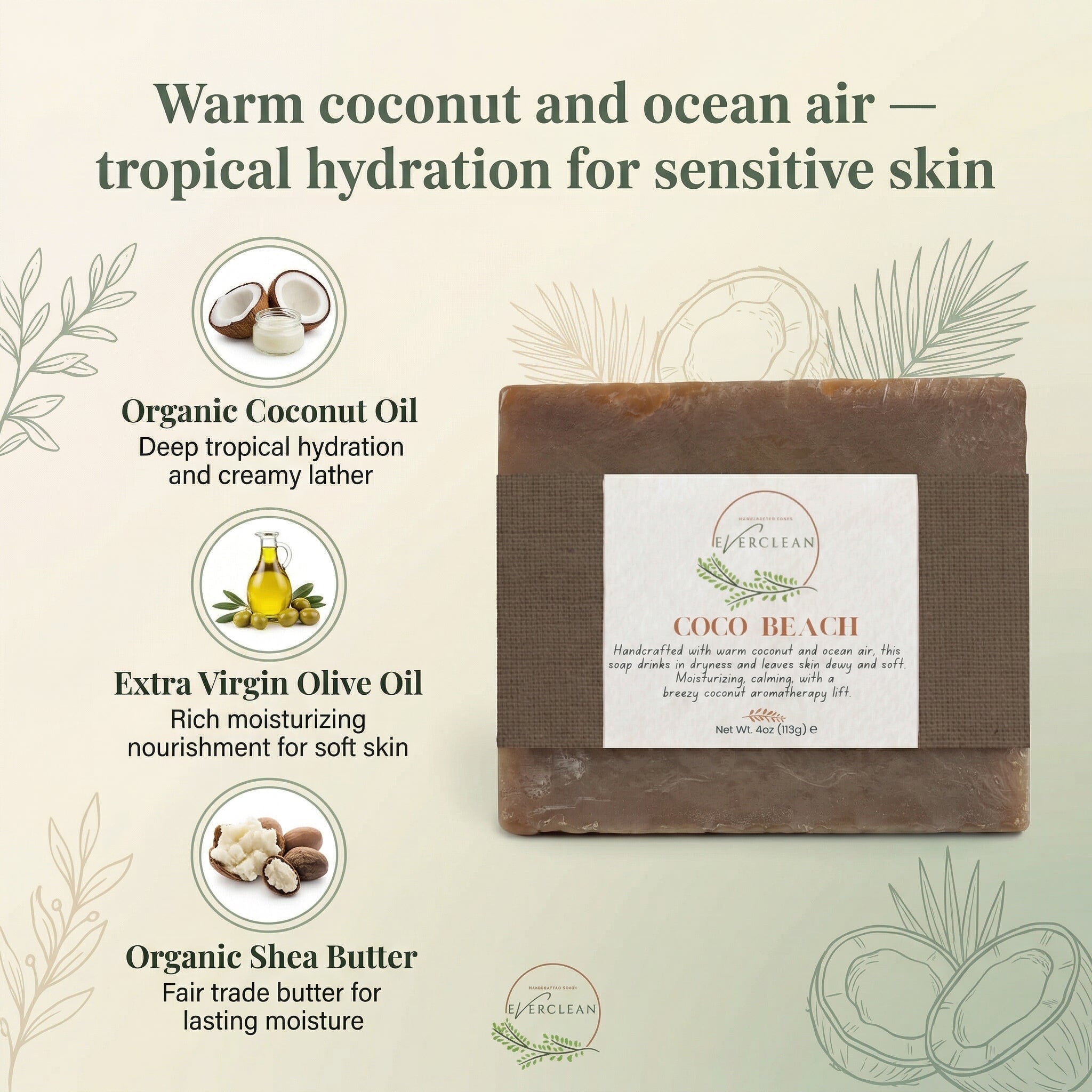 Coco Beach Soap - EverLiv LLC