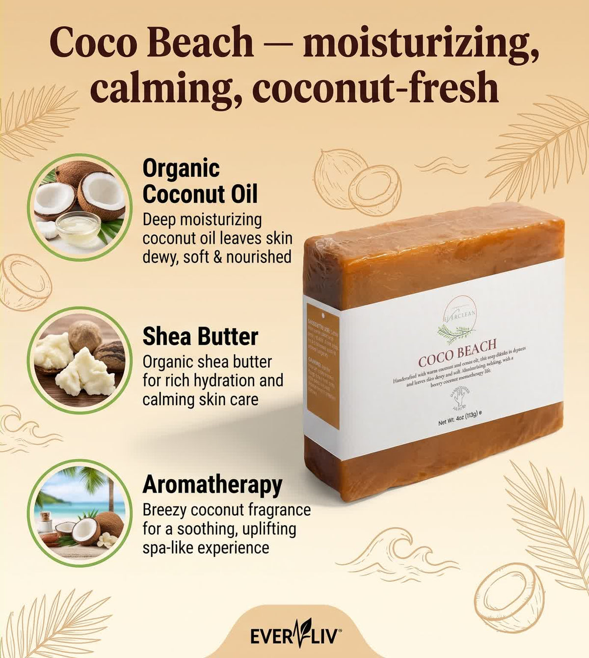Coco Beach Soap - EverLiv LLC