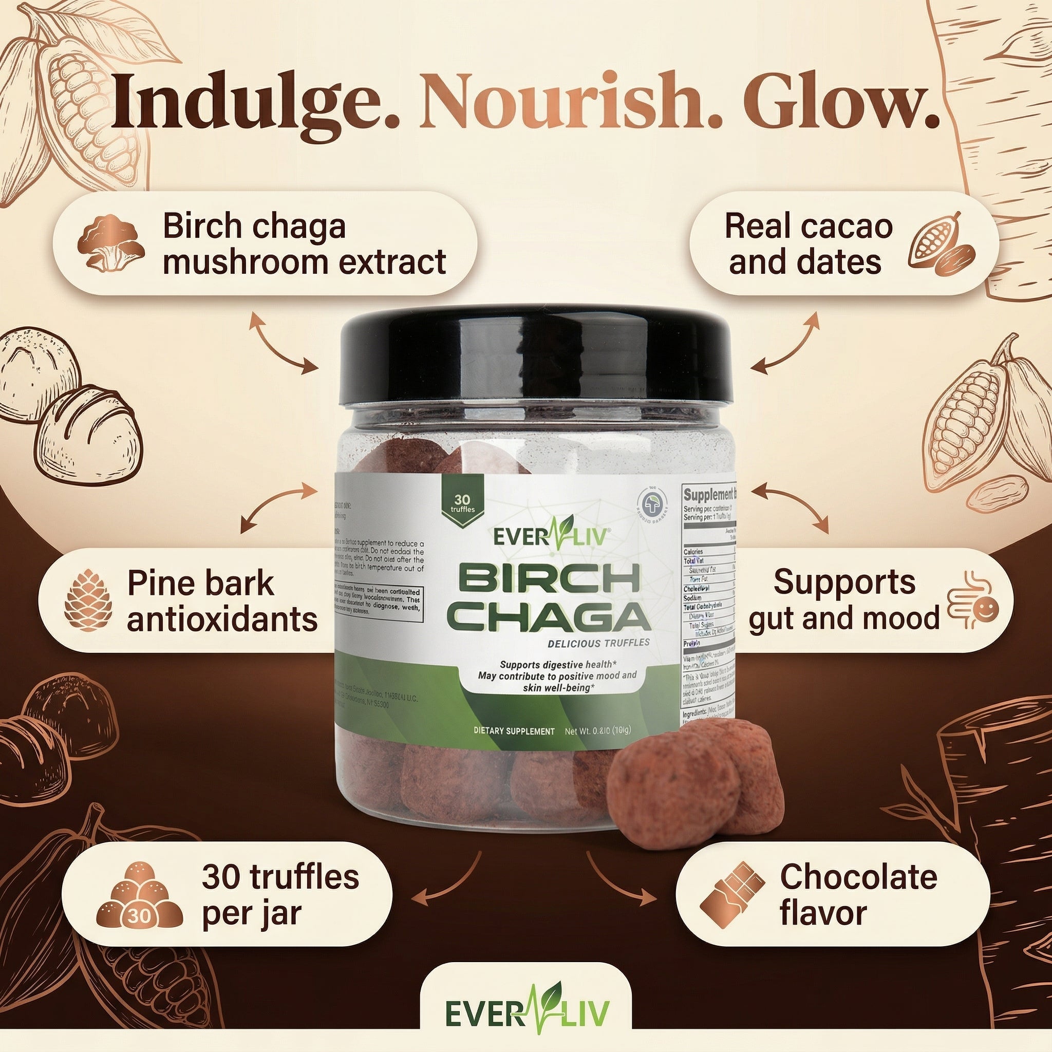 EverLiv Birch Chaga Truffles - EverLiv LLC