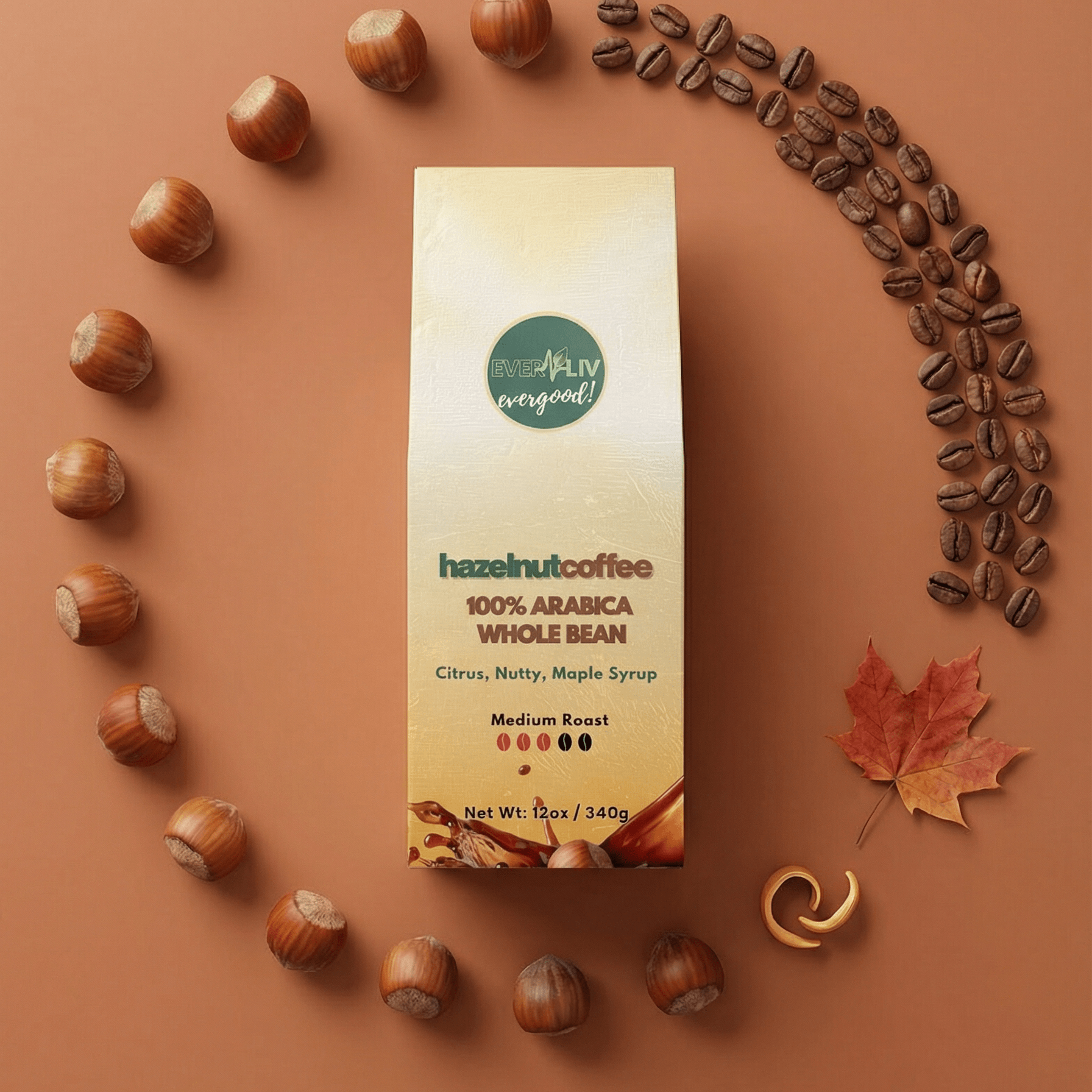 EverLiv Hazelnut Coffee (Medium Roast) - EverLiv LLC