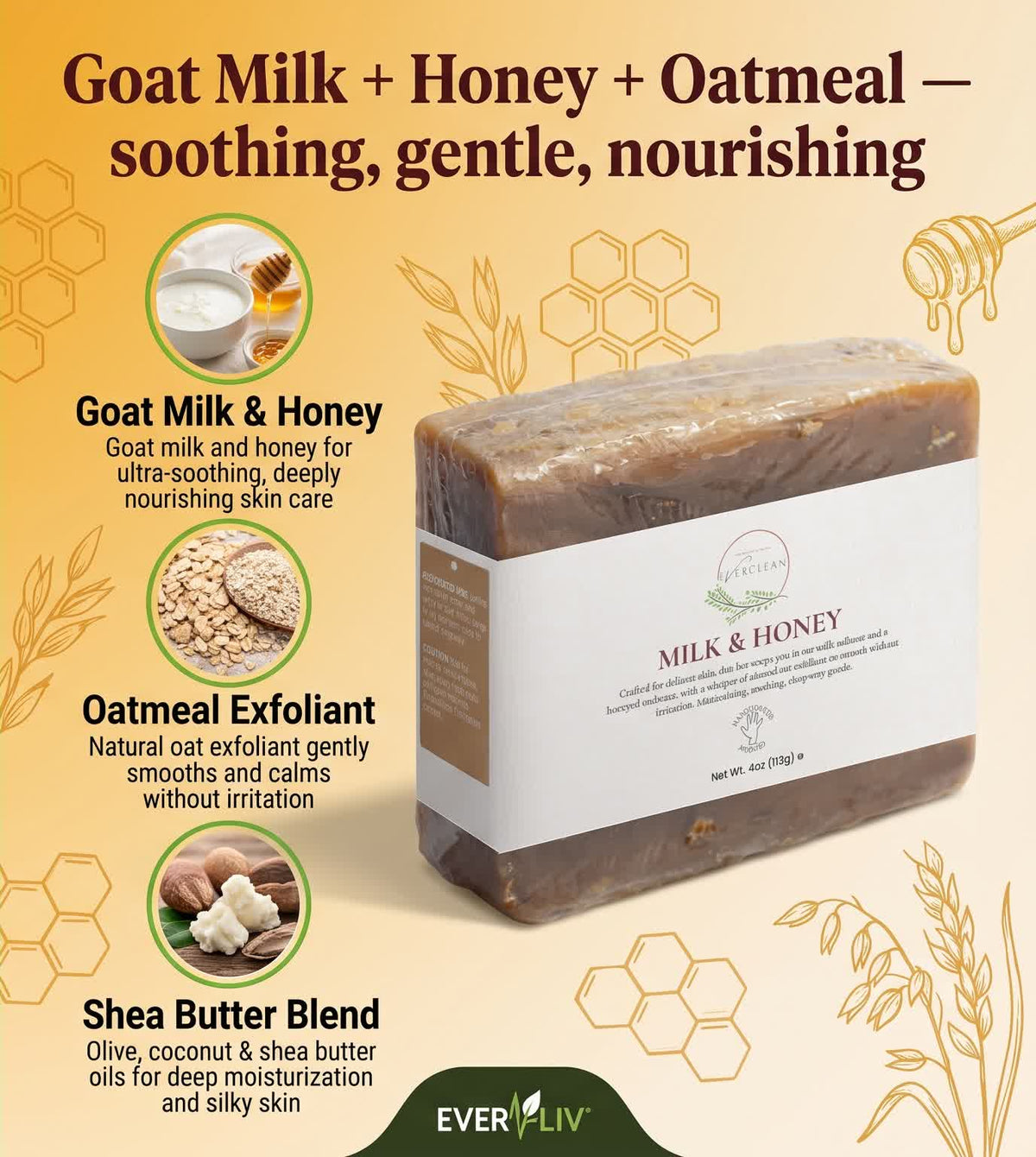 EverLiv Milk & Honey Soap - EverLiv LLC
