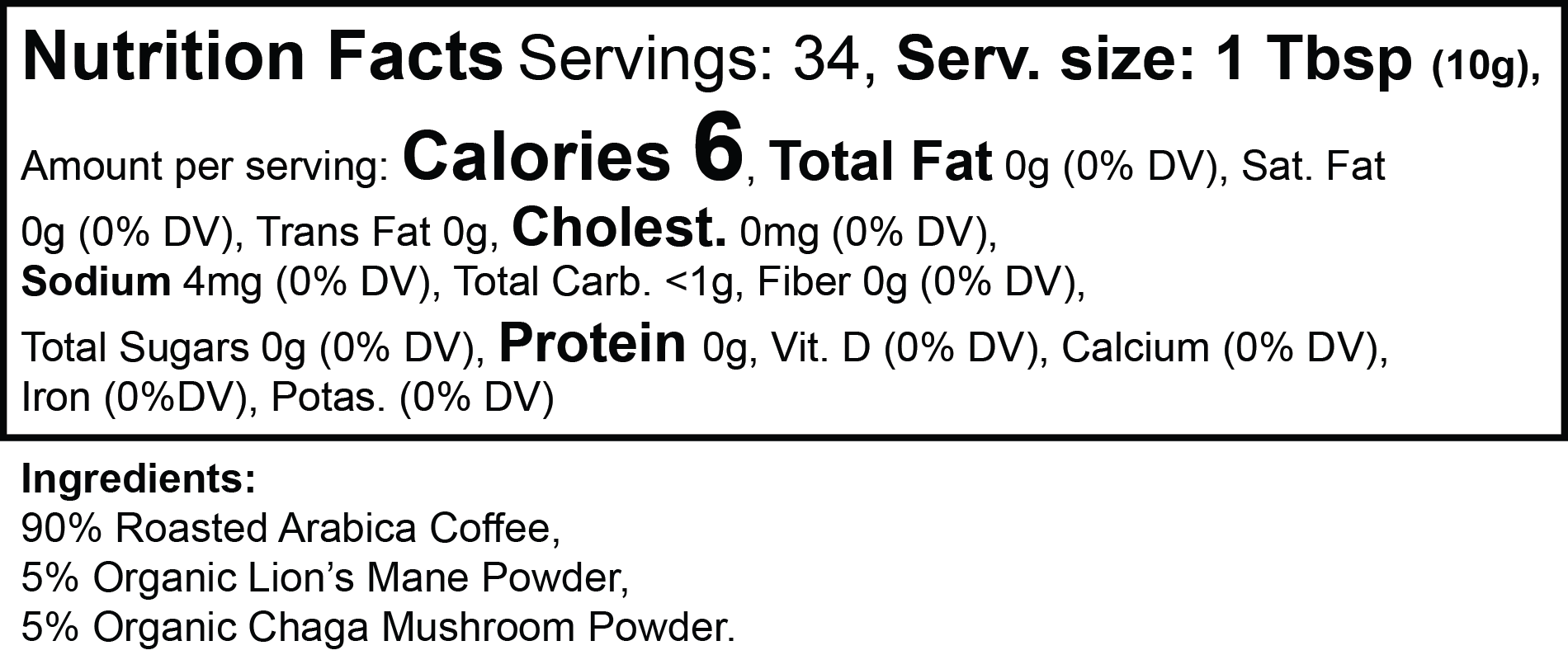 EverLiv Mushroom Coffee (Medium Roast) - EverLiv LLC