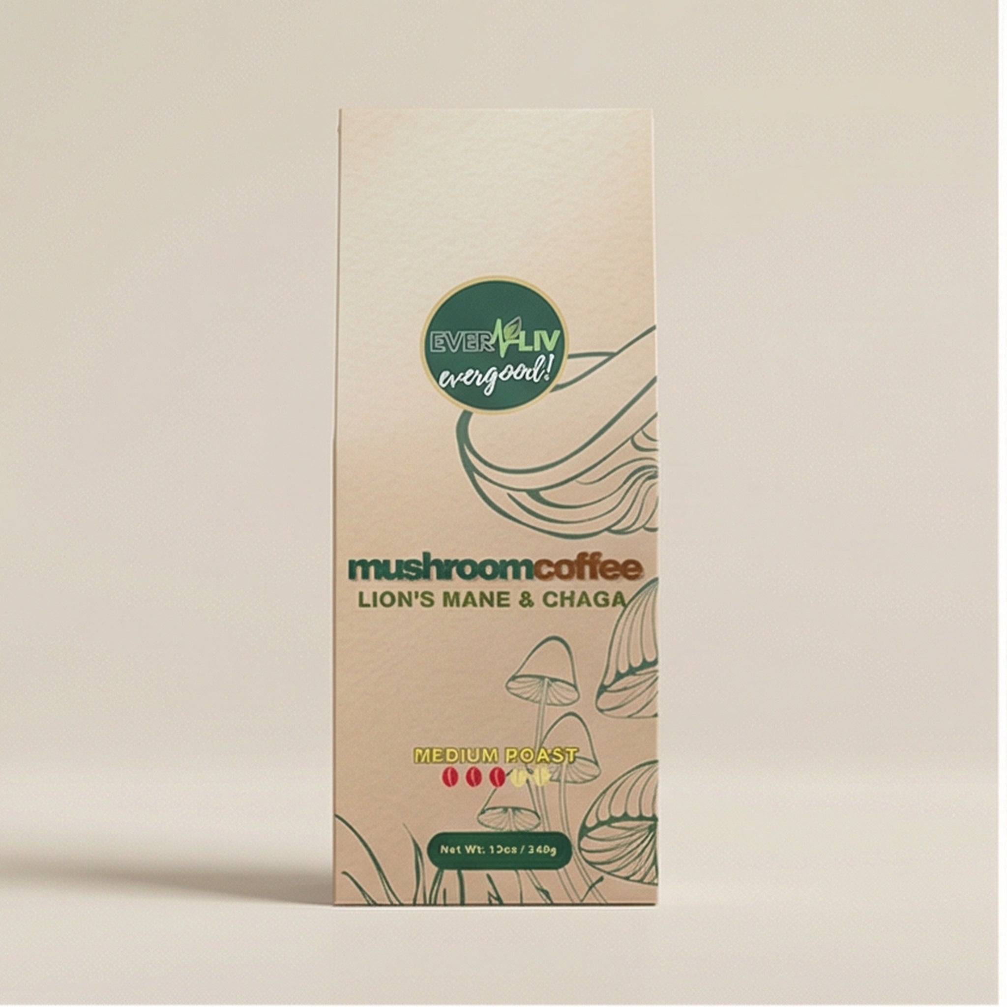 EverLiv Mushroom Coffee (Medium Roast) - EverLiv LLC
