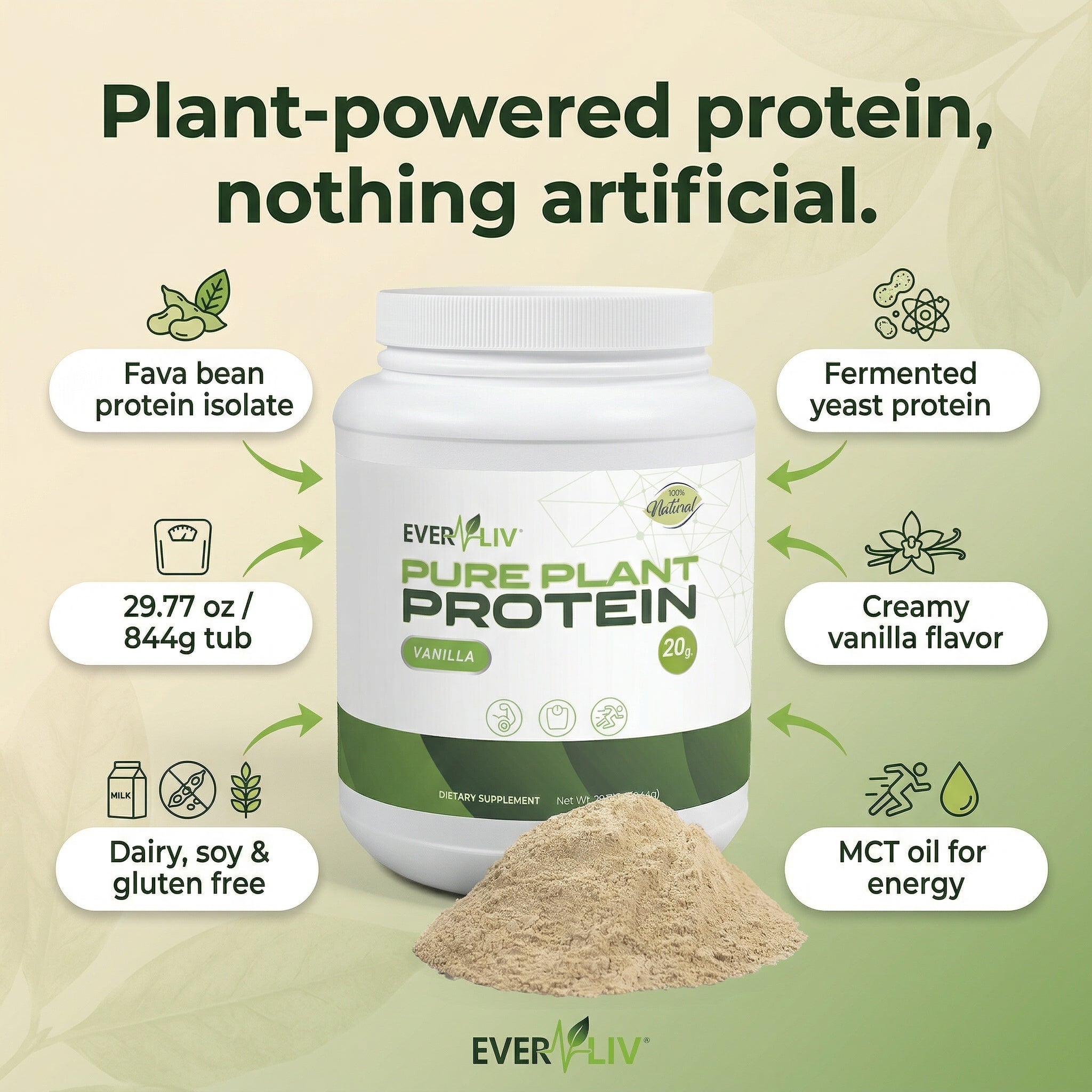 EverLiv Pure Plant Protein (Vanilla) - EverLiv LLC