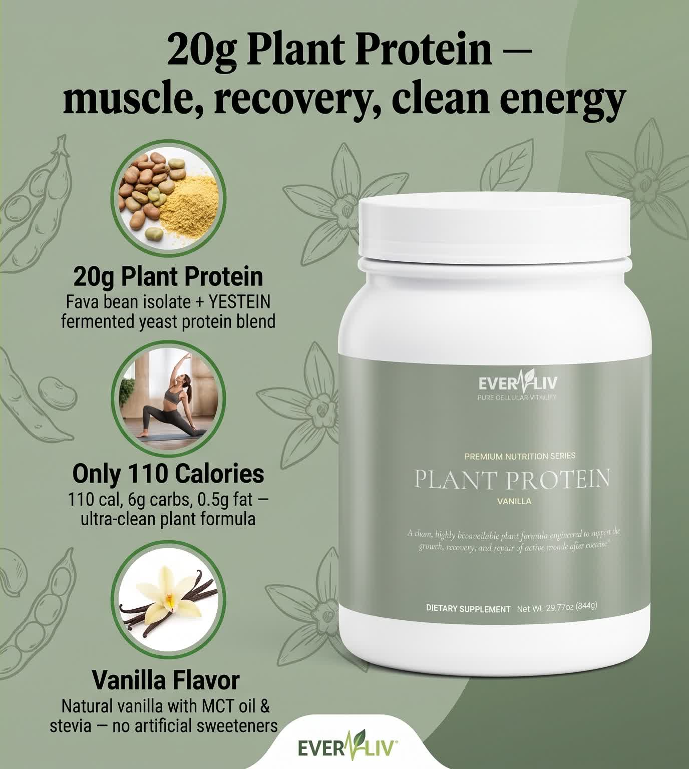 EverLiv Pure Plant Protein (Vanilla) - EverLiv LLC