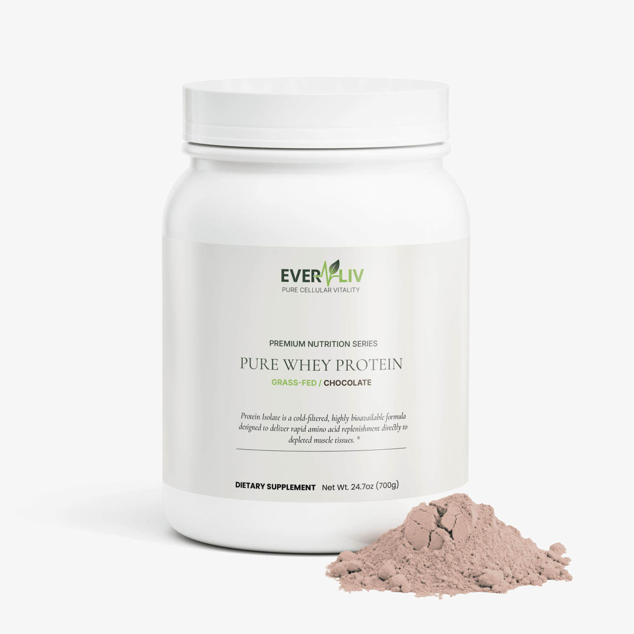 EverLiv Pure Whey Protein Isolate (Chocolate) - EverLiv LLC