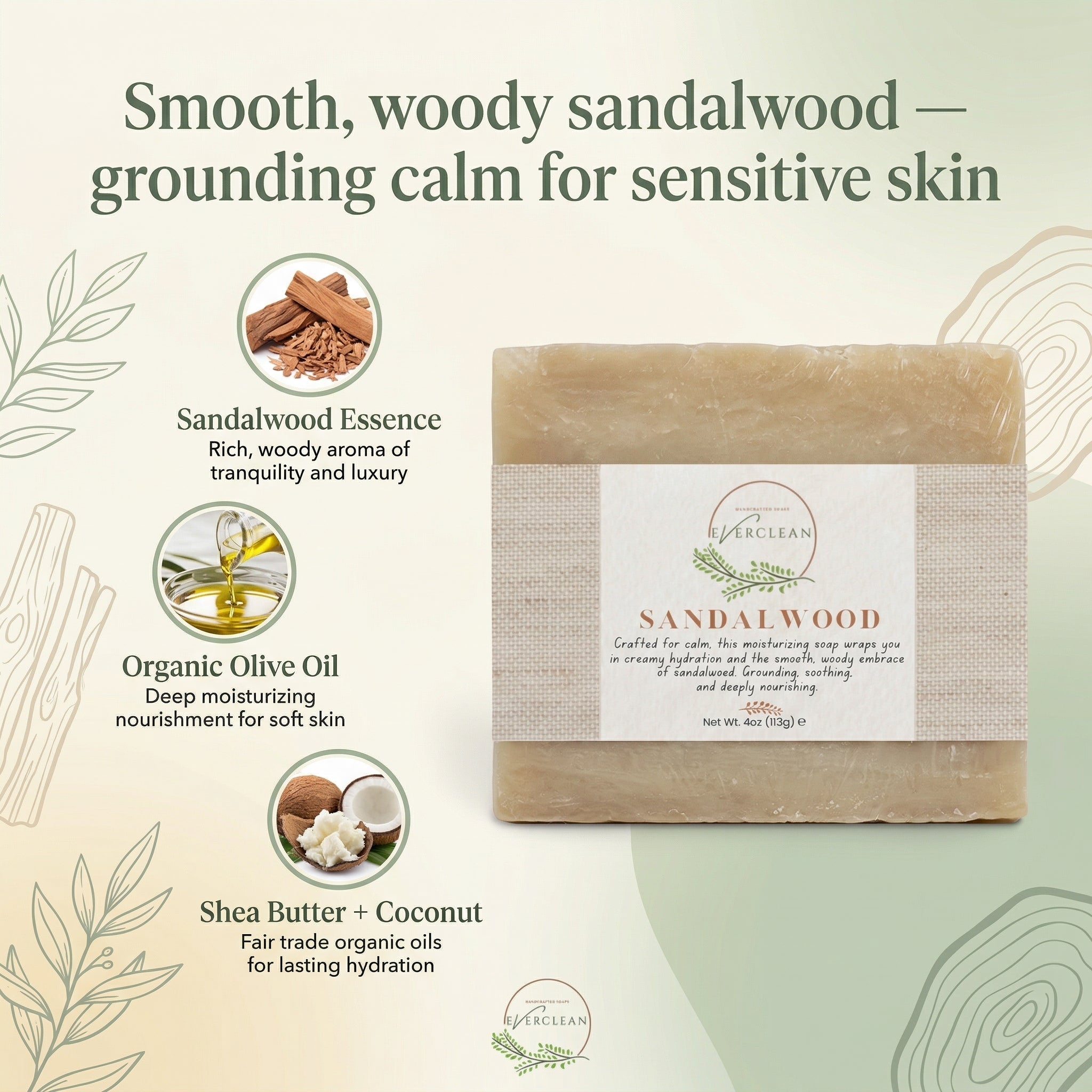 EverLiv Sandalwood Soap - EverLiv LLC