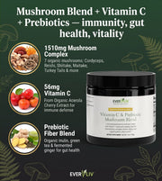 EverLiv - Vitamin C & Prebiotic Mushroom Blend - EverLiv LLC